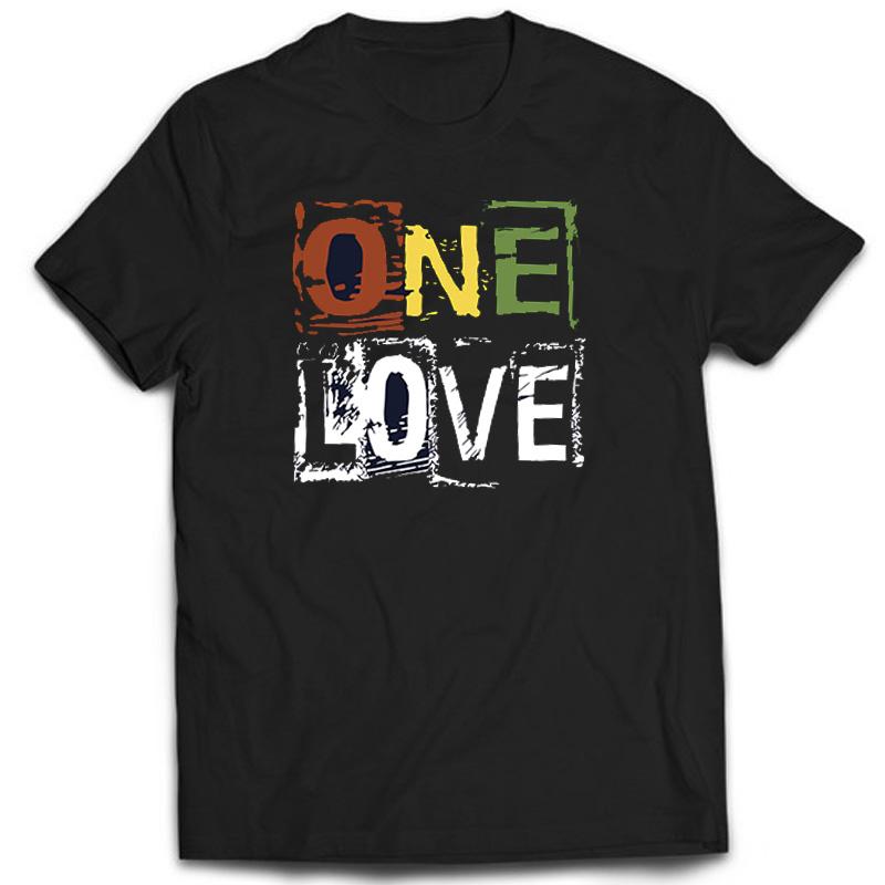

One Love T-Shirt Daily Versatile O-Neck Fashion Oversized Tops Lovely Harajuku Streetwear Vintage 100% Cotton Casual Unisex Tees 4XL