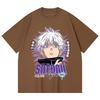 230 Gsm 100% Cotton Jujutsu Kaisen V27 Gojo Print Unisex Heavy Cotton T Shirt