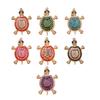 Turtles Rhinestones Keyring Charm Pendant Vibranting Color Glitter Keychain Bag Charm for Handbag Purse Accessories
