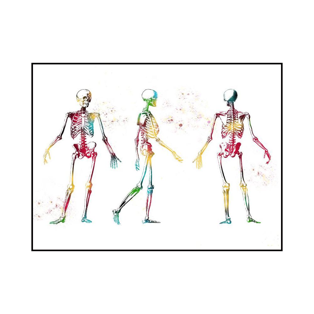 Abstract Organs Heart Skeleton Teeth Painted Wall Art Posters Home Room Decoration Canvas Painting Murals Pictures Print Artwork