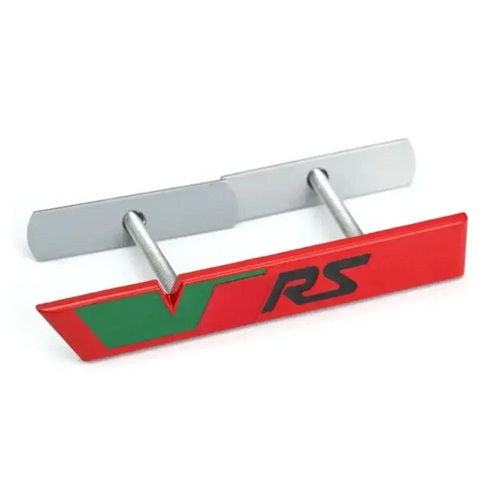 1Pc 3D Metal VRS Letters Logo Car Side Fender Emblem Rear Trunk Sticker Front Grille Badge Decals