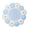 Floral Heat Insulation Mat, Waterproof Silicone Trivet for Table, Oil Resistant Round Pot Holder, Non Slip Coaster for Hot Dishes