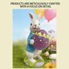 Easter Bunny Resin Craft Figurine Garden Decorative Item Realistic Animal Ornament