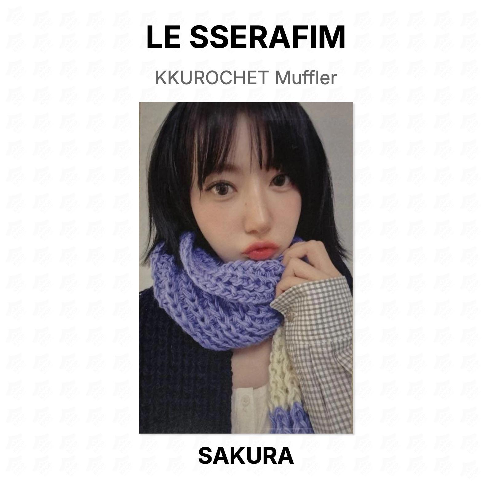 LE SSERAFIM SAKURA KKUROCHET Muffler Official Photocard SAKURA