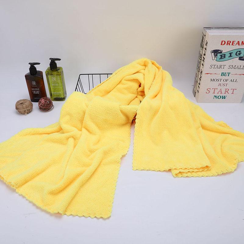 Premium Coral Fleece Bath Towel Large Size High Absorbency Quick Dry Cut Edge Design Thick Soft Beach Towel for Adults Non-Shedding Fabric