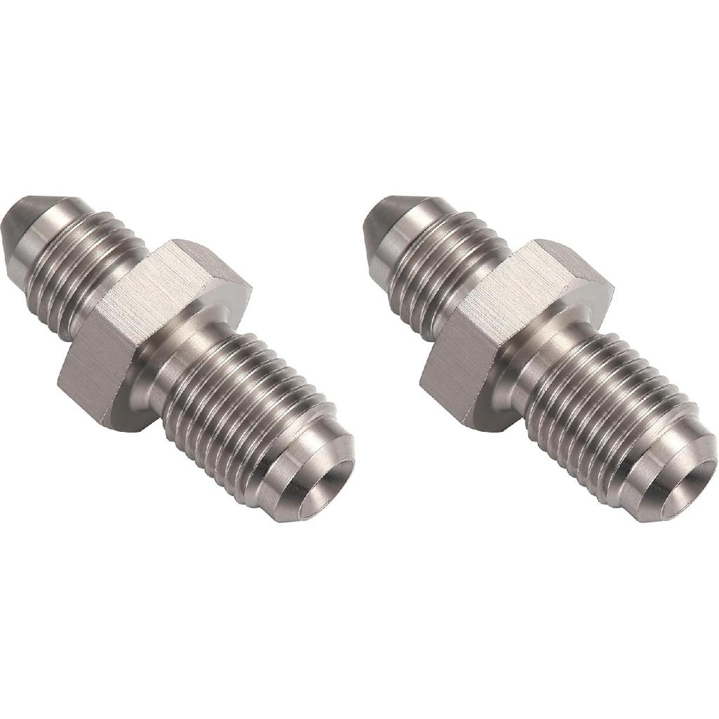 3AN Male To M10x1.0 Metric Stainless Steel Brake Clutch Adapter Fitting Connector