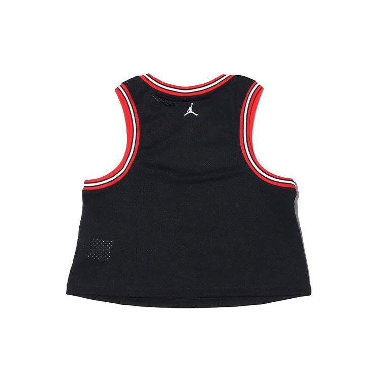Jordan Loose Knit Mesh Breathable Basketball Jersey Women Tops Black DD0286-010