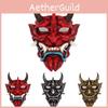 Terrifying Red Hannya Mask High Quality Resin Face Mask Perfect For Halloween Decor