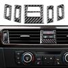 Carbon Fiber Car Air Vent Outlet Trims for BMW E90 E92 E93 2005 2012 Set of 5