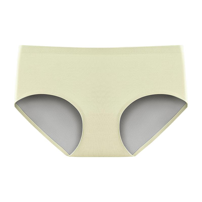 Ladies Spring and Autumn New Double Sided Double Color 7A Silk Antibacterial Crotch Non Trace High Waist Triangle Briefs