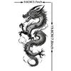 1 Sheet Fashion Dragon Temporary Tattoos For Men Adults Women Forearm Arm Leg Waist Tattoo Sleeve Sticker Disposable Decoration