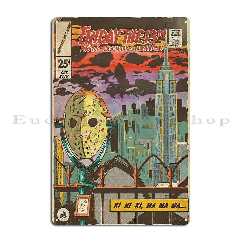 Vintage Art Wear a Mask COMICS Friday Metal Plaque Poster Garage Custom Wall Cave Party Designer Tin Sign Poster
