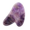 Natural Amethyst Double Head Jade Stone Roller & Guasha Scrapping Plate Face Massage Tool Kit