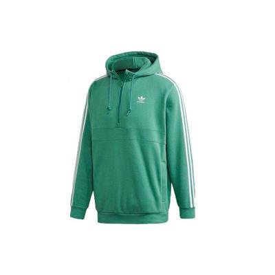 adidas Hanorac cu dungi Trefoil Originals pentru bărbați, îmbrăcăminte exterioară, verde FM3766