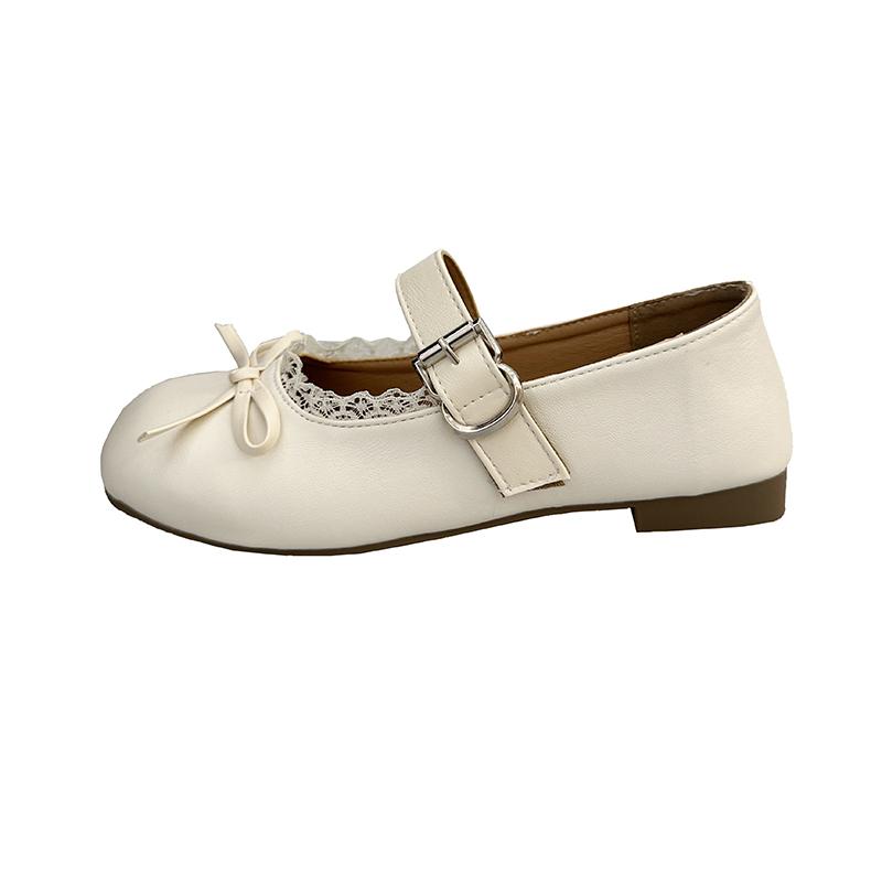 Fashion 2025 New High Quality Spring Autumn Butterfly-knot Women Ballet Flats Shoes Concise Square Toe Eelgant Soft Sole Mary Jane Shoes