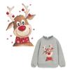 Christmas Deer Pattern Girls Clothing Patches DIY Washable Transfer Sticker Garment Accessory