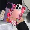 Back Phone Cover Case for iPhone 17 Pro Max 11 14 12 15 Plus XR 16 Air XS 13 Pro Cartoon Flower Art