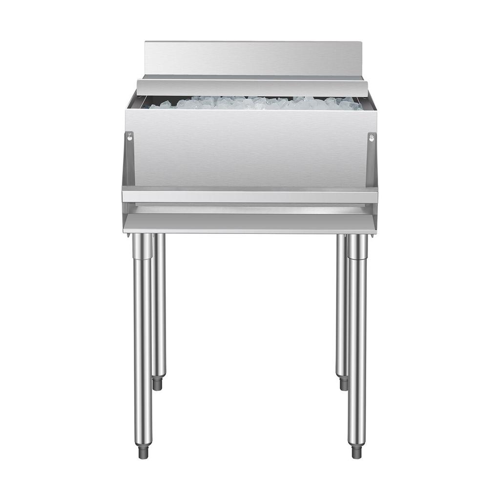 Commercial Ice Bin 61.6 L Underbar Ice Bin with Sliding Lid for Kitchens