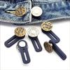1/3/5Pcs Magic Metal Button Extender for Pants Jeans Free Sewing Adjustable Retractable Waist Extenders
