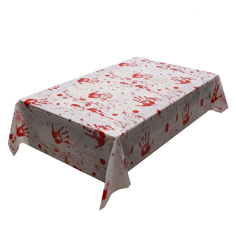 New Blood Tablecloth Halloween Decoration Horror Blood Handprint Tablecloth Halloween Party Decoration