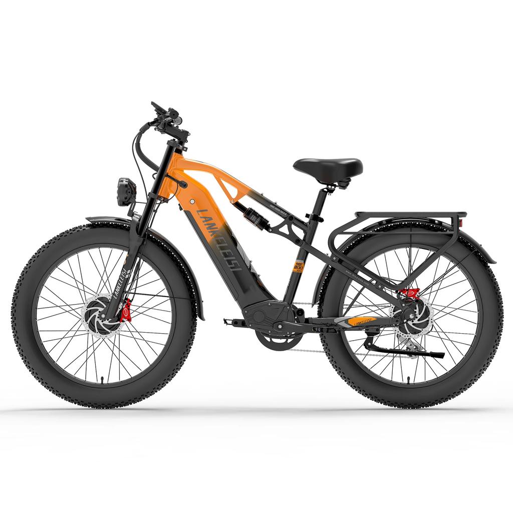 LANKELEISI Electric Bicycle MG800MAX 2000W Dual Motor 48V20AH Battery Hydraulic Brake E-bike 26*4.0-In Fat Tire Snow Aldult Electric Bike