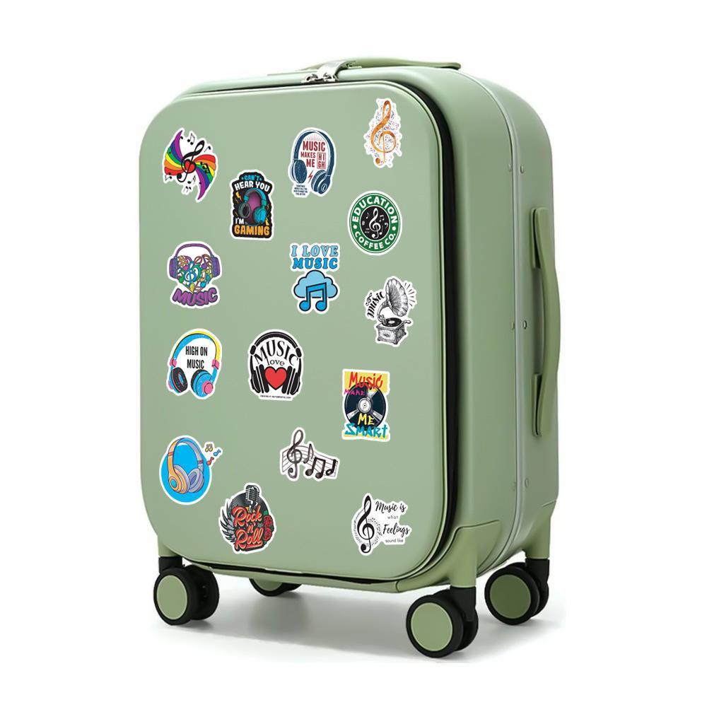 Musiknoten-Aufkleber, 50 Stück, inspirierende Worte, Musik-Schallplatten-Aufkleber für Laptop und Wasserflasche für Musikliebhaber