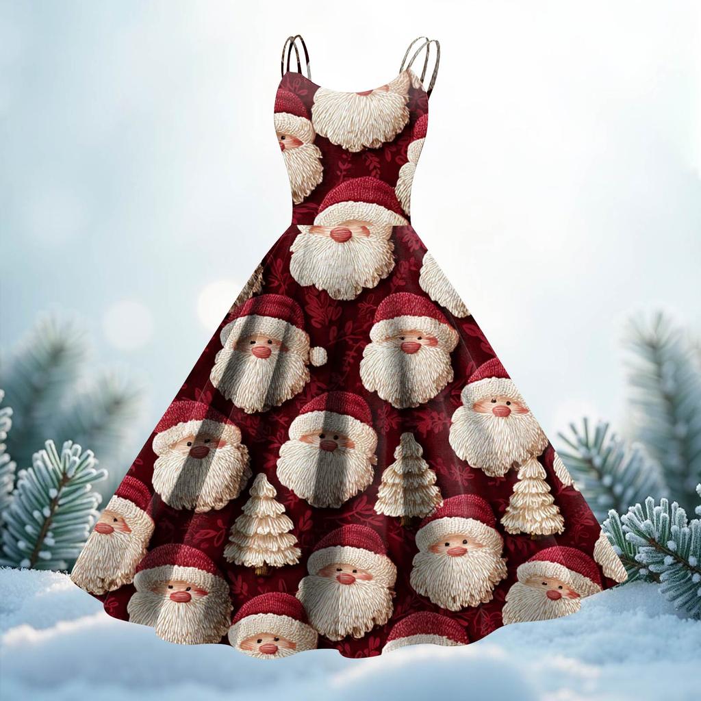 Women's Print Sexy Off-The-Shoulder Punk Vintage Dress