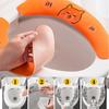 Universal Toilet Seat Cover Soft WC Paste Toilet Sticky Seat Pad Washable Bathroom Warmer Seat Lid Cover Pad Cushion Solid Color