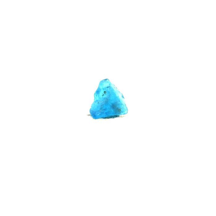 Steine und Mineralien. Neonblauer Apatit. 0.44 ct. Betroka, Anosy, Madagaskar.
