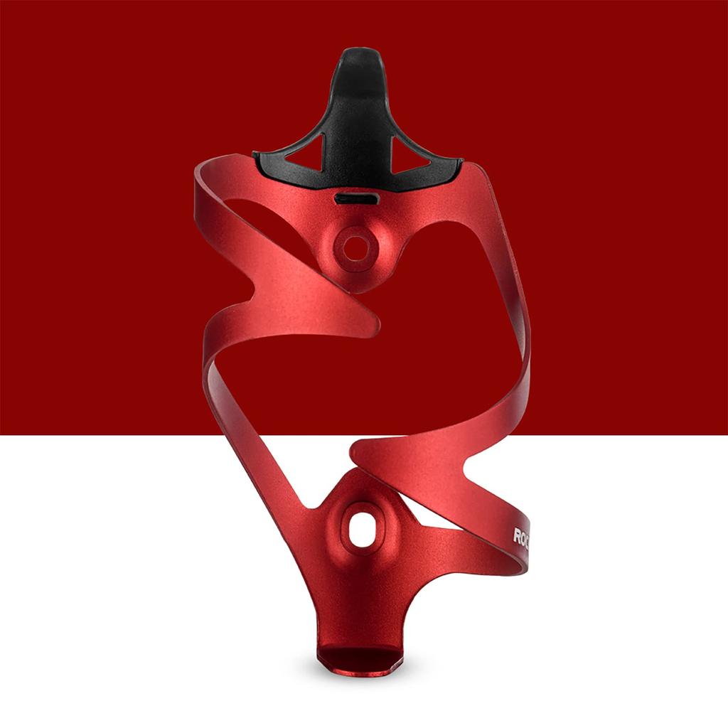 ROCKBROS Bicycle Drink Bottle Cage for Road Aluminum Lightweight and Fits PET and Tool Bottles Holder, Bikes, Alloy, Durable, (Red)