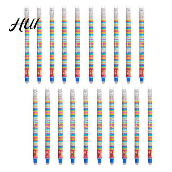 Penne Gel Carine 20 Pezzi Animali Cartoni Animati Cancellabili per Bambini Design a Cappuccio 0.7mm Penna Ricaricabile Scrittura Fluida Cancelleria Facile da Cancellare Divertenti Forniture Scolastiche Studenti