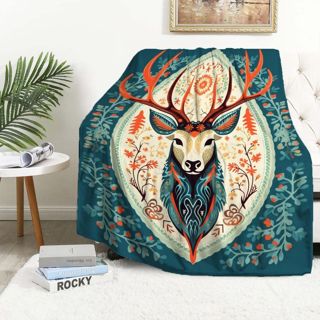 Autumn leaf pattern Printed Blanket for Sofa Bed Travel Camping Living Room Office Conditioning Blanket for All Seasons Gifts