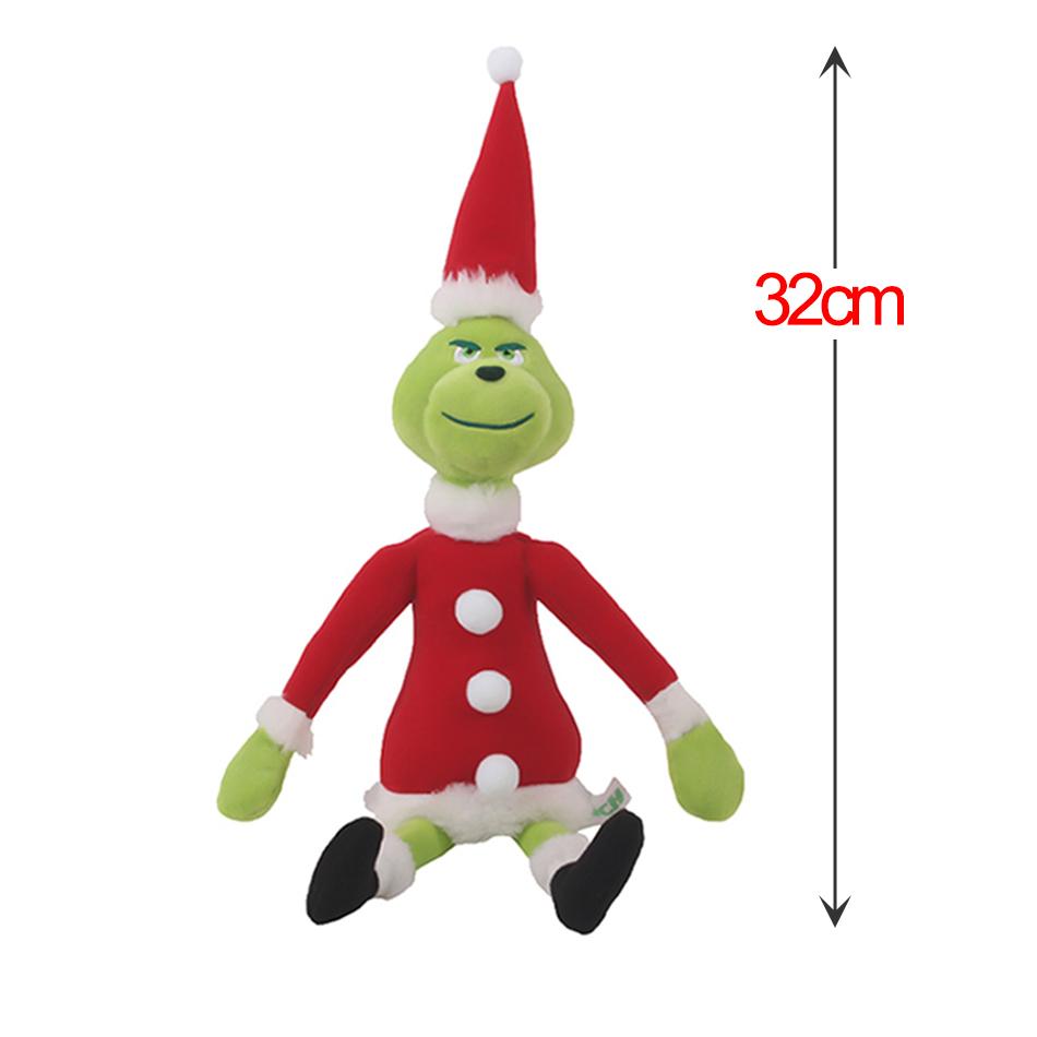 Green Shaggy Anime Figures Christmas Decoration Green Haired Monster Figurine Adorable Plush Doll Kid Birthday Toy Gifts