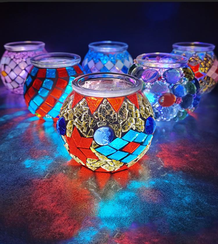 Handgemachtes DIY Glasmosaik Kerzenhalter Vase - Kreatives Eltern-Kind-Lernspielzeug, Perfekt für Geburtstagsgeschenke