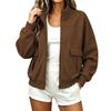 Women's Casual Long Sleeve Stand Collar Jacket