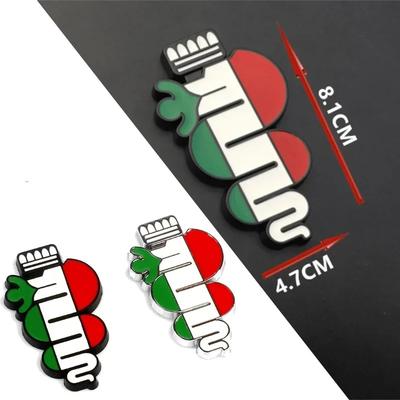 1 Pieza Pegatinas Metálicas para Coche Insignia Lateral Trasera Emblema de Rejilla Frontal para Giulia 159 156 147 4C Stelvio Giulietta Mito Accesorios