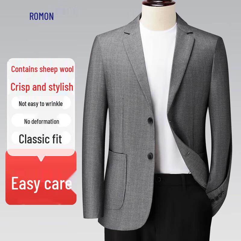 Мужской деловой блейзер Luomeng, узкого кроя, из смесовой шерсти 170A