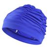 Unisex Pleated Plus Size Swim Cap: Moisture-Proof, Water-Repellent, Elastic, and Ear-Protective for Long Hair In Hot Springs