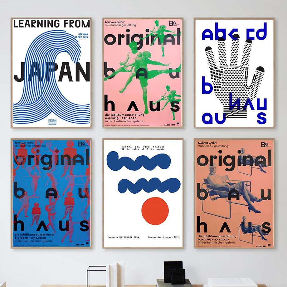 

Nordic Simple Abstract Art Posters Prints Bauhaus Geometric Lines Wall Art Canvas Painting Hotel Bar Pictures Living Room Decor 21cm×30cm NoFrame