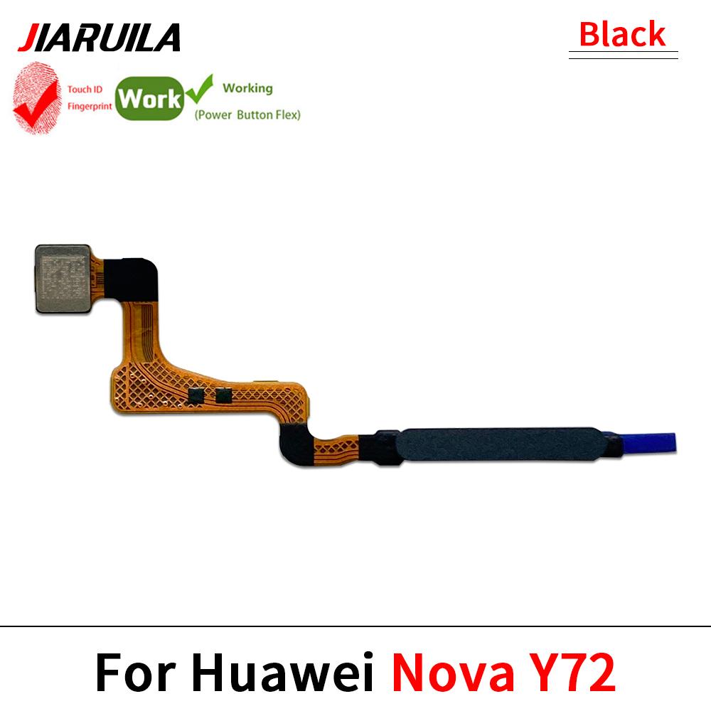 Home Button For Huawei Nova Y71 Plus Y71 Fingerprint Sensor Home Return Key Menu Power Button Flex Ribbon Cable Black White Blue