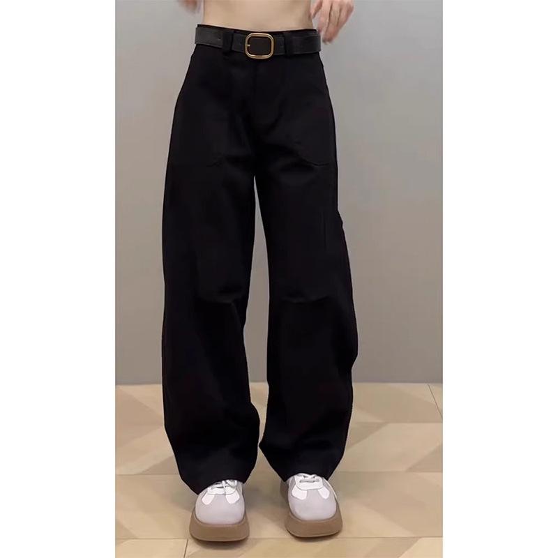Women's Plus Size High Waist Wide Leg Jeans - Autumn/Winter Casual Loose Straight Leg Pants