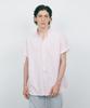 VTWO Washed Boxy Oversized Oxford Half Shirt_Pink