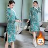 Cheongsam de Haute Qualité Robe Chinoise Vintage Robe à Manches Longues Robe Féminine Qipao Robe Slim Fourreau Hanches P