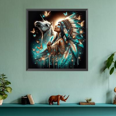 Paint By Numbers Kit On Canvas DIY Oil Art Girl Picture Home Wall Decor40x40cm