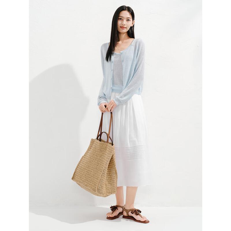 

Женский льняной трикотажный костюм-двойка M