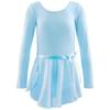 Children's Spring/Summer Long Sleeve Cotton Ballet Leotard Two-Piece Set