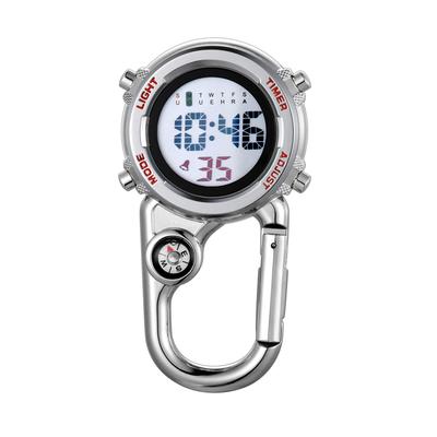 Lancardo Carabiner Waterproof Pocket Watch with Digital Analog Keychain for Men and Outdoor Use Watch, Display, Display, Clip, Women,