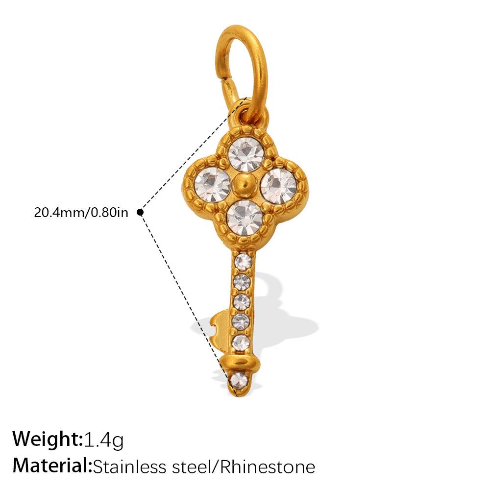 Gold Diamond Key Cross Pendant Multi-Style Personalized Pendant Diy Jewelry Accessories