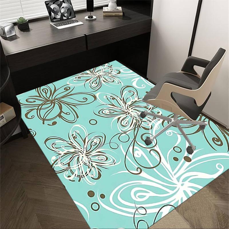 

1PC Floral Pattern Non-Slip Floor carpet, suitable for Office, bedroomand playrooms. It can also be used as a sofa footrest cover-T29 60cm by 90cm