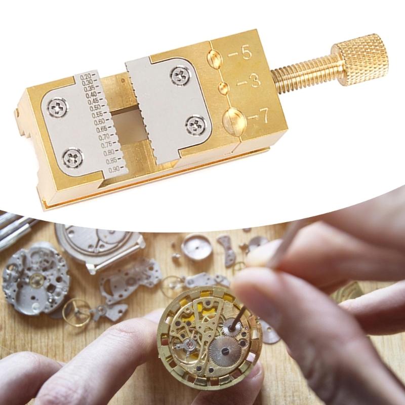 Watch Repair Tool Solid Copper Table Vise Clamp for Secure Watch Wheel Holder Watch Repairing Maintenance
